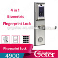 ADEL Fingerprint door lock 3 in 1 with 5 latch (password,mechanical key,fingerprint) Security door lock 8908